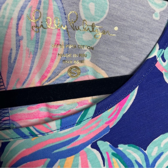 Lilly Pulitzer Marlowe Dress Going Coastal Small Navy All Over‎ Koi Fish Print - Picture 5 of 12